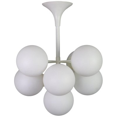 Swiss Atomic White Chandelier by E.R. Nelel for Temde, 1960s-UGR-1086239