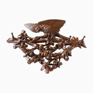 Swiss Black Forest Eagle Coat Rack in Walnut, 1880s-WIP-1735236