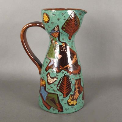 Swiss Ceramic Jug from Thun, 1940s-WK-549266