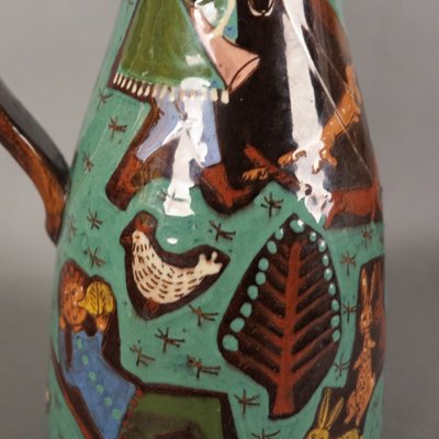 Swiss Ceramic Jug from Thun, 1940s-WK-549266