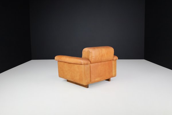 Swiss DS 45 Lounge Chairs in Patinated Leather from de Sede, 1970s, Set of 4-TRW-1797085