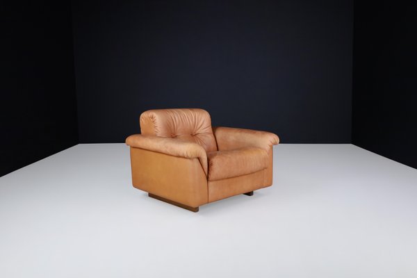 Swiss DS 45 Lounge Chairs in Patinated Leather from de Sede, 1970s, Set of 4-TRW-1797085