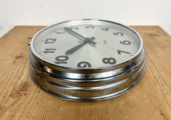 Swiss Industrial Wall Clock from Sterling, 1960s-CGF-1438751