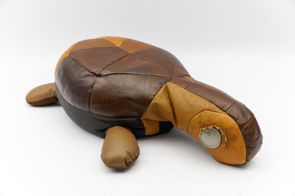 Swiss Leather Patchwork Turtle, 1960s-KQB-1742555