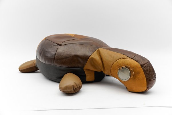 Swiss Leather Patchwork Turtle, 1960s-KQB-1742555