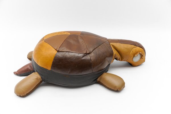 Swiss Leather Patchwork Turtle, 1960s-KQB-1742555