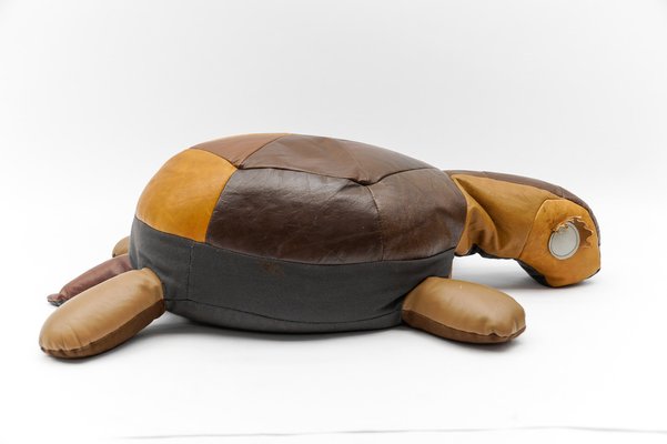 Swiss Leather Patchwork Turtle, 1960s-KQB-1742555