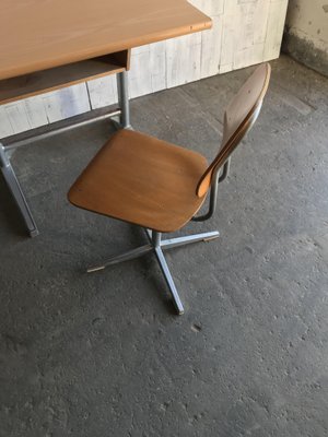 Swiss School Desk and Chair from Embru, 1960s, Set of 2-OXJ-562782