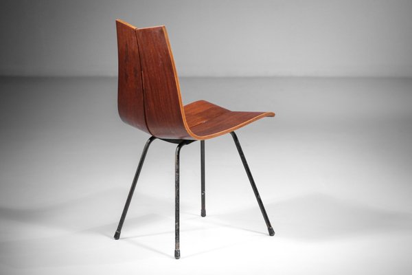 Swiss Thermoformed Wood Chair by Hans Bellmann, 1960s-YU-1133315