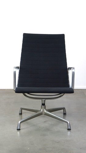 Swivel Armchair Model EA 116 in Black Fabric from Vitra