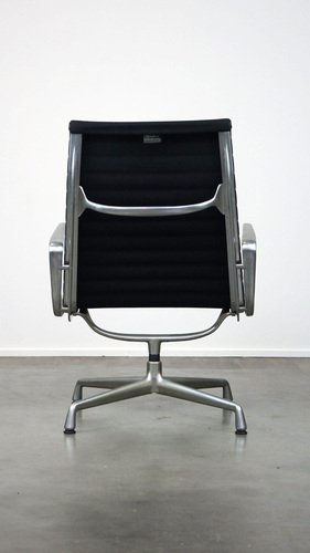 Swivel Armchair Model EA 116 in Black Fabric from Vitra