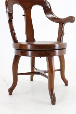 Swivel Barber Beech Chair, Former Czechoslovakia, 1920s-TZ-2018650