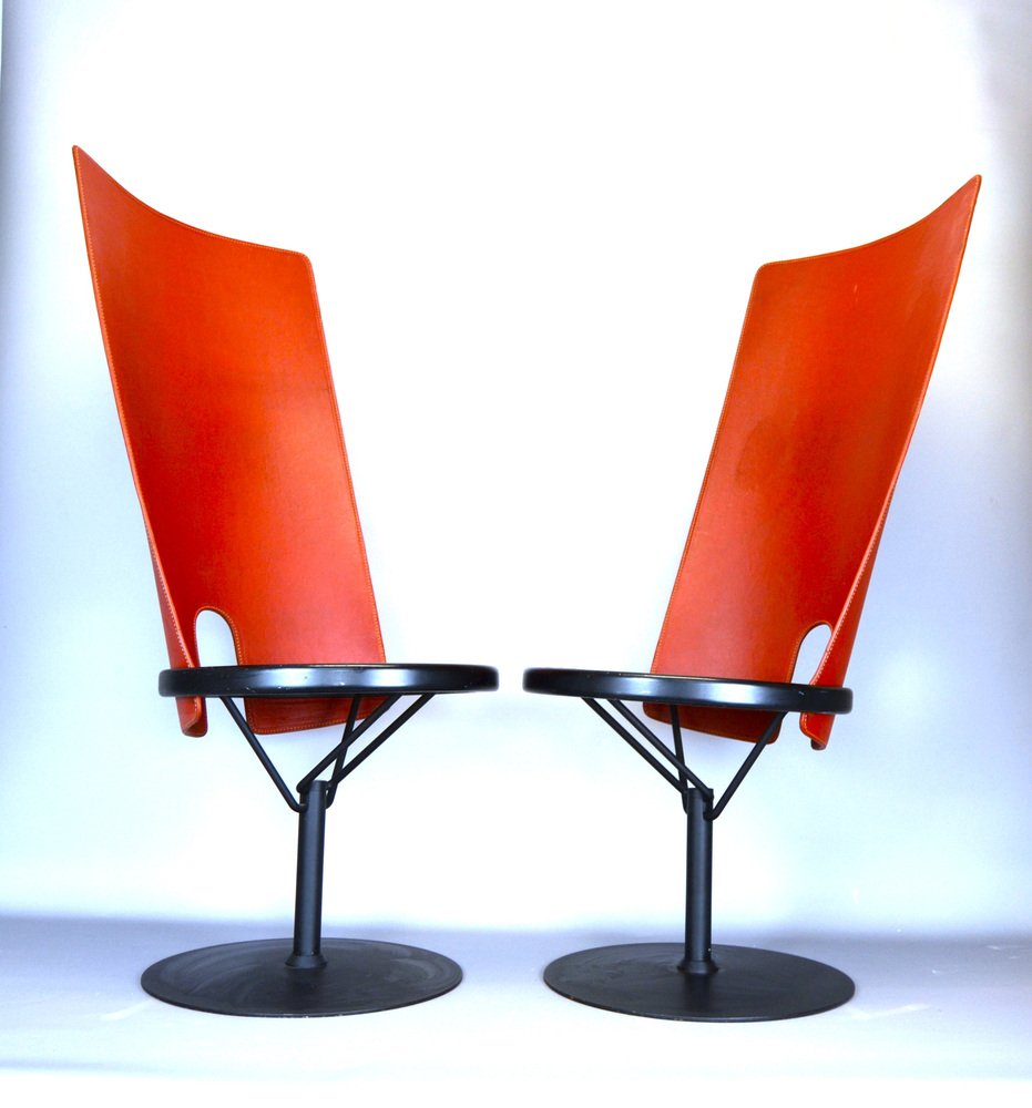 Swivel Chairs by Borge Lindau for Bla Station, 1986, Set of 2