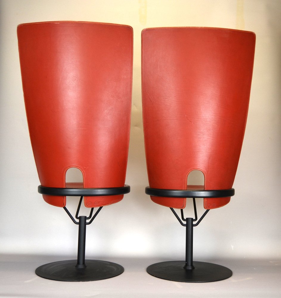 Swivel Chairs by Borge Lindau for Bla Station, 1986, Set of 2