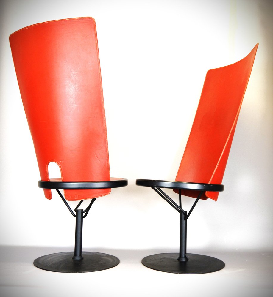 Swivel Chairs by Borge Lindau for Bla Station, 1986, Set of 2