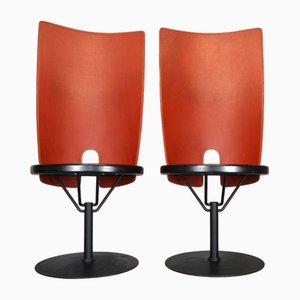 Swivel Chairs by Borge Lindau for Bla Station, 1986, Set of 2-AOU-1757980