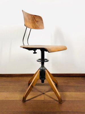 Swivel Desk Chair attributed to Robert Wagner, Bemefa Workshop Chair from Rowac, 1940s-LCQ-1773578