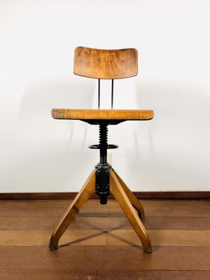 Swivel Desk Chair attributed to Robert Wagner, Bemefa Workshop Chair from Rowac, 1940s-LCQ-1773578