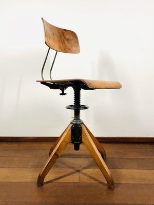 Swivel Desk Chair attributed to Robert Wagner, Bemefa Workshop Chair from Rowac, 1940s-LCQ-1773578