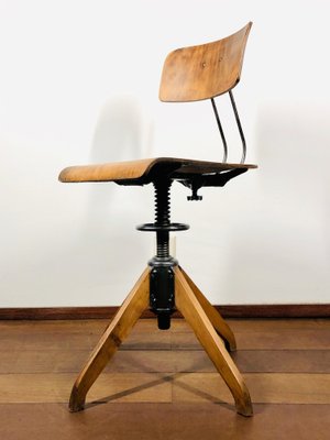 Swivel Desk Chair attributed to Robert Wagner, Bemefa Workshop Chair from Rowac, 1940s-LCQ-1773578