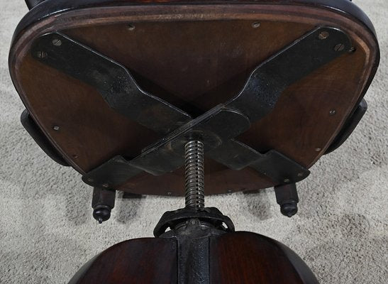 Swivel Desk Chair in Tinted Beech, 1940s-RVK-1798777