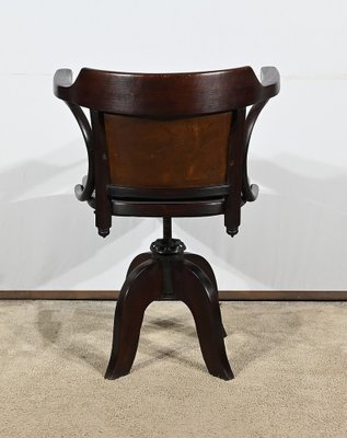 Swivel Desk Chair in Tinted Beech, 1940s-RVK-1798777