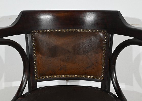 Swivel Desk Chair in Tinted Beech, 1940s-RVK-1798777