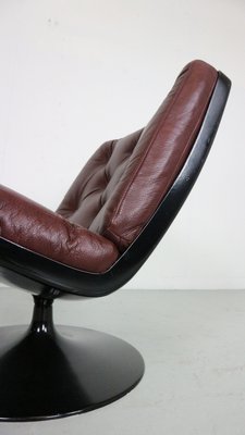 Swivel Leather Lounge Chair Model F504 by Geoffrey Harcourt for Artifort, 1968-DT-2026116