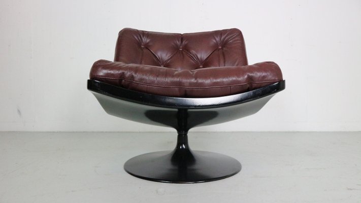 Swivel Leather Lounge Chair Model F504 by Geoffrey Harcourt for Artifort, 1968-DT-2026116