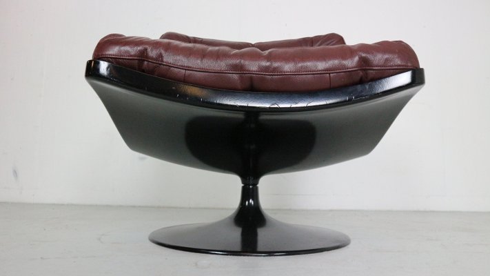 Swivel Leather Lounge Chair Model F504 by Geoffrey Harcourt for Artifort, 1968-DT-2026116