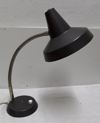 Swivel Metal Table Lamp with Chrome Spiral, 1970s-HOI-747124