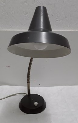 Swivel Metal Table Lamp with Chrome Spiral, 1970s-HOI-747124