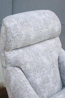 Swivel Rocking Armchair with Pouf, Italy, 1970s, Set of 2-EH-1702316