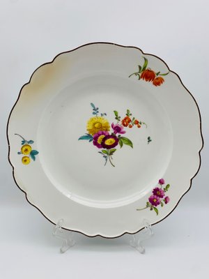 Sword Mark Wall Plate with Floral Pattern from Meissen Porcelain, 1770-BZB-2031539