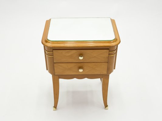 Sycamore Bedside Tables by Jean Pascaud, 1940s, Set of 2-YJA-852126