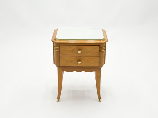 Sycamore Bedside Tables by Jean Pascaud, 1940s, Set of 2-YJA-852126