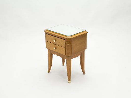 Sycamore Bedside Tables by Jean Pascaud, 1940s, Set of 2-YJA-852126