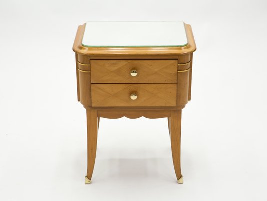 Sycamore Bedside Tables by Jean Pascaud, 1940s, Set of 2-YJA-852126