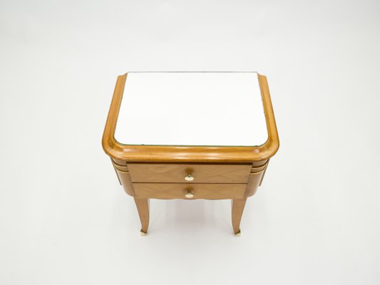 Sycamore Bedside Tables by Jean Pascaud, 1940s, Set of 2-YJA-852126