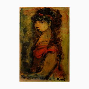 Sylvain Vigny, Young Girl, 1950, Oil on Board-FMZ-1381033