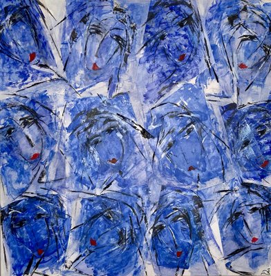 Sylvia Brotons, Blue Indigo, 2022, Mixed Media on Paper-CHG-2037710