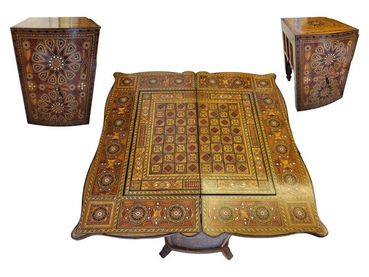 Syrian Inlaid Game Table-TCS-1745461