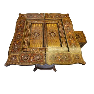 Syrian Inlaid Game Table-TCS-1745461