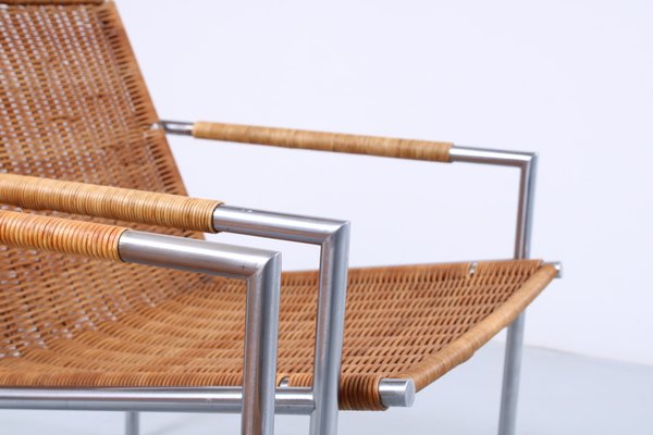 SZ01 Lounge Chairs in Rattan by Martin Visser for 't Spectrum, 1960s, Set of 2-XT-1823022