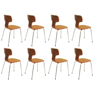 T Chairs or Hammer Chairs by Arne Jacobsen for Fritz Hansen, 1960s, Set of 8-VVO-1974150