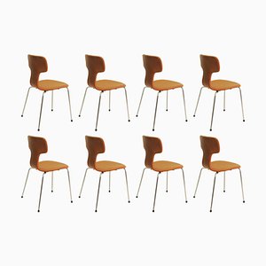 T Chairs or Hammer Chairs by Arne Jacobsen for Fritz Hansen, 1960s, Set of 8-VVO-1974150