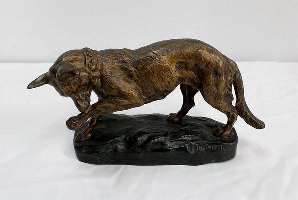 T.F. Cartier, German Shepherd Dog, Early 20th-Century, Bronze-RVK-1058471