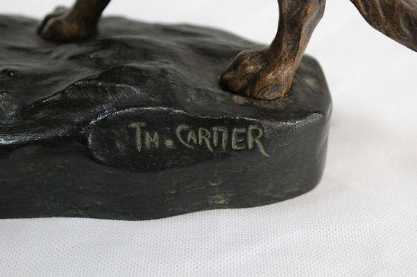 T.F. Cartier, German Shepherd Dog, Early 20th-Century, Bronze-RVK-1058471