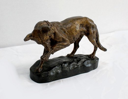 T.F. Cartier, German Shepherd Dog, Early 20th-Century, Bronze-RVK-1058471