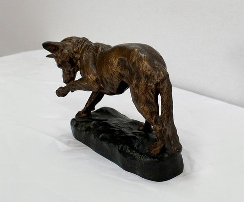 T.F. Cartier, German Shepherd Dog, Early 20th-Century, Bronze-RVK-1058471